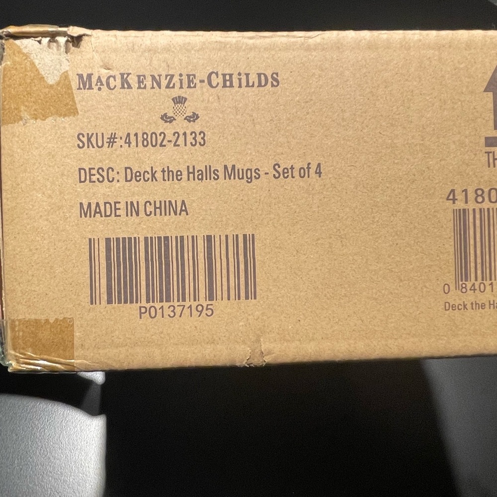 Mackenzie Childs - Deck the Halls Mugs
Set 4 - Picture 3 of 11